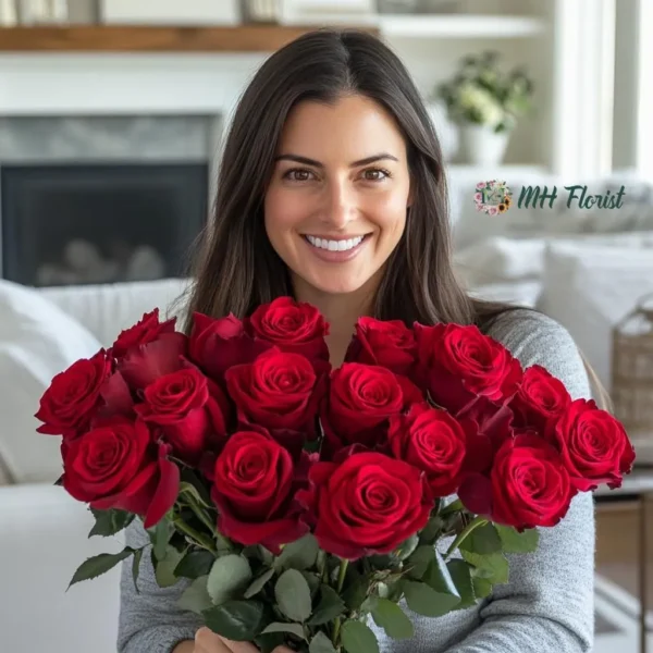 12 Fresh Cut Red Roses - Beautiful Gift