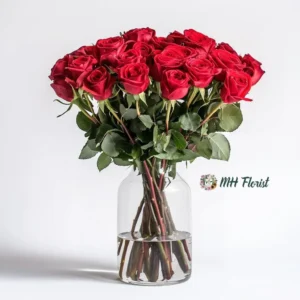 12 Fresh Cut Red Roses - Beautiful Gift