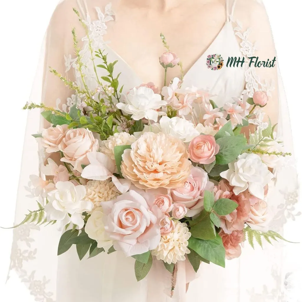 Blush and Cream Bridal Bouquets for Bride