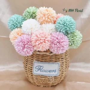 Multi-Colored Artificial Chrysanthemum Bouquet