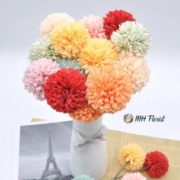 Multi-Colored Artificial Chrysanthemum Bouquet