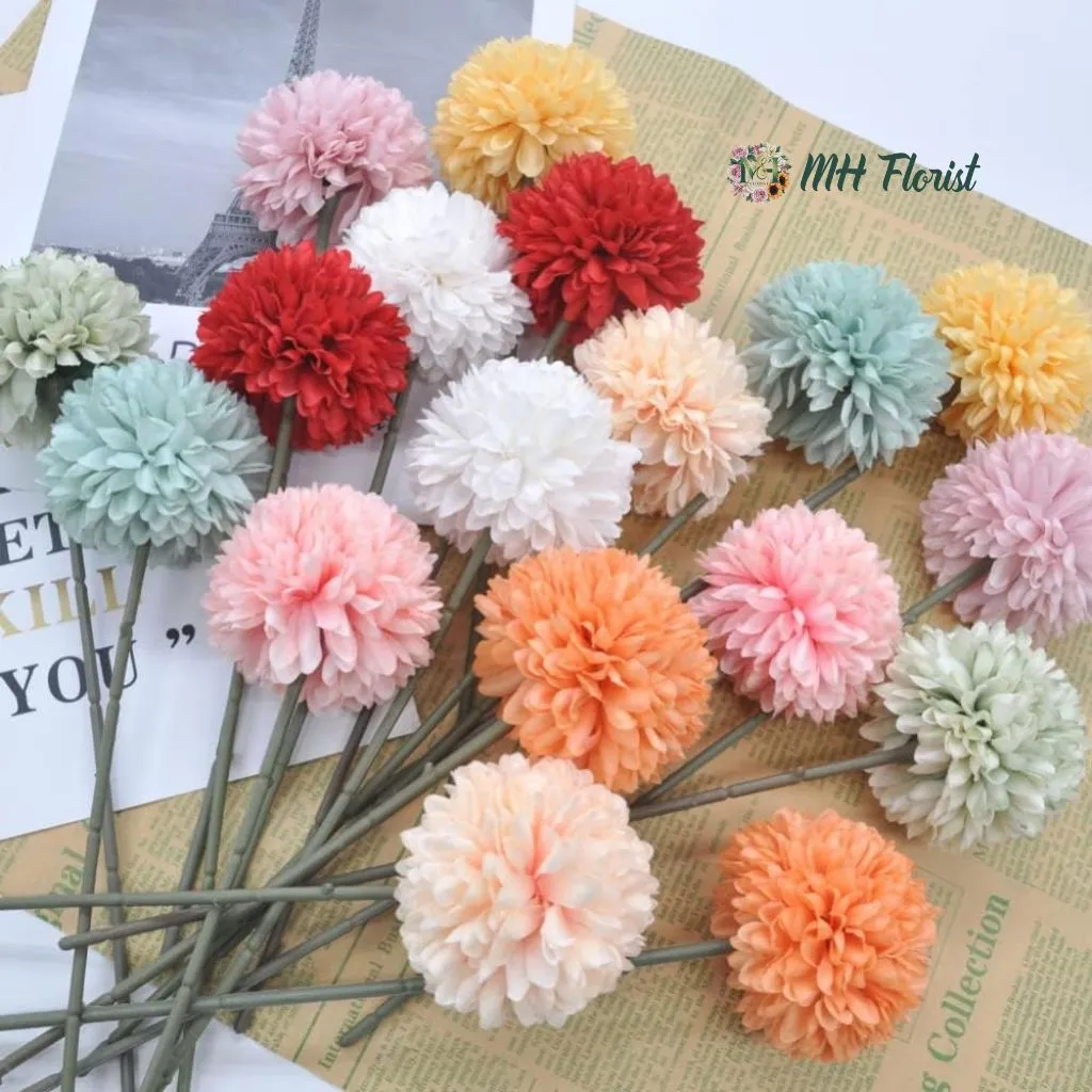 Multi-Colored Artificial Chrysanthemum Bouquet