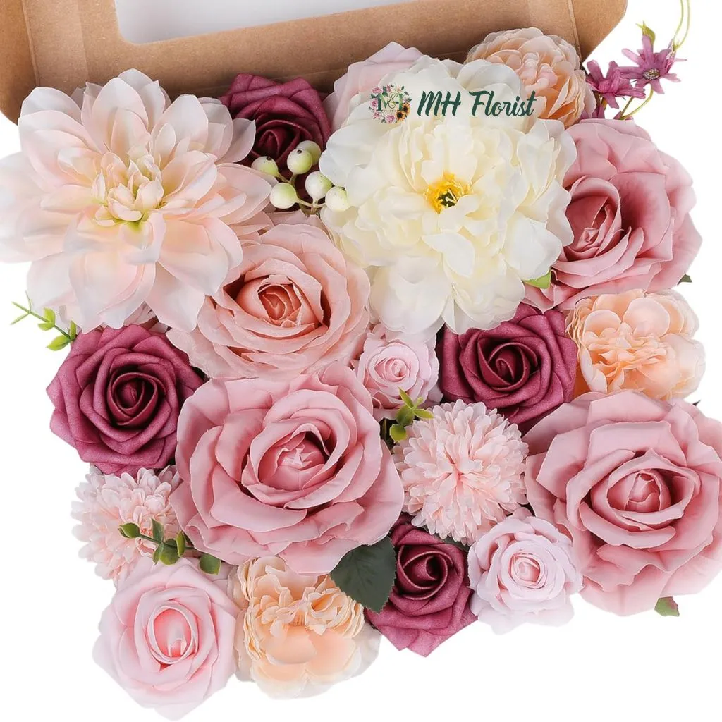 Rose Artificial Flowers Combo, Decorative Fake Flowers with Many Designs