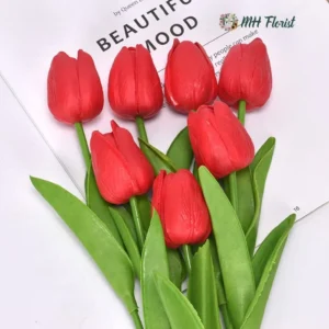 Stunning Bouquet of 10 Red Tulips – A Perfect Gift