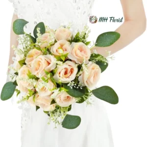 Wedding Bouquet of Roses and Eucalyptus, Variety of Flower Patterns